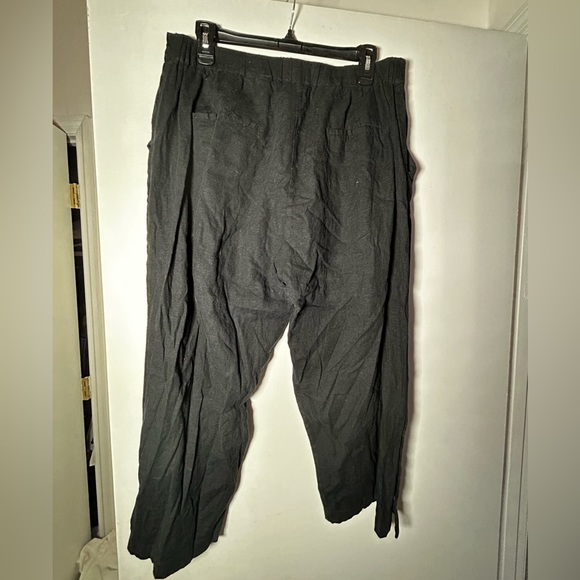 Linen Tearaway Pants - Black - Picture 3 of 5